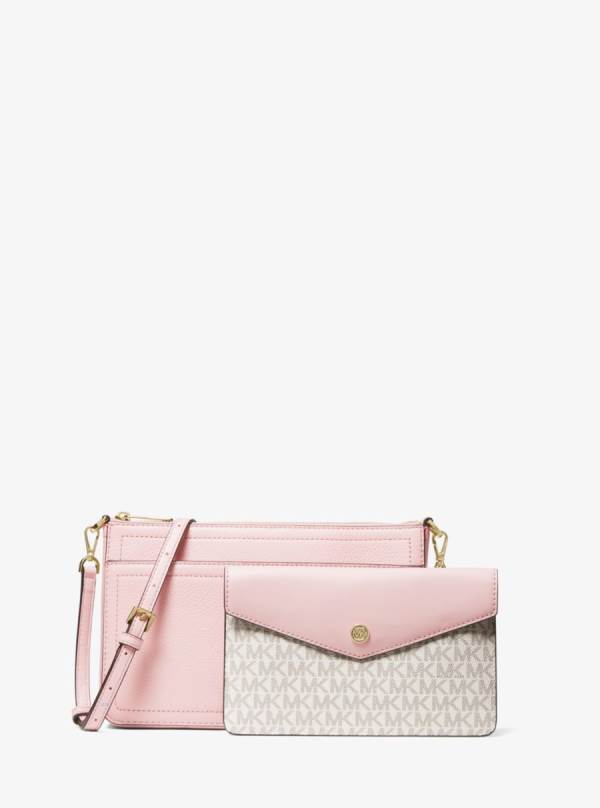 Damske Spojková Taška Michael Kors Maisie Medium Pebbled Leather 3-in-1 Ruzove - Kabelky Michael Kors Vypredaj | YDKRX-4320